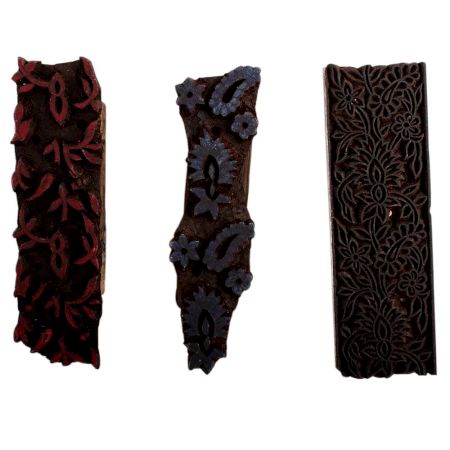 Set of 3 Piece New Wooden Printing Block